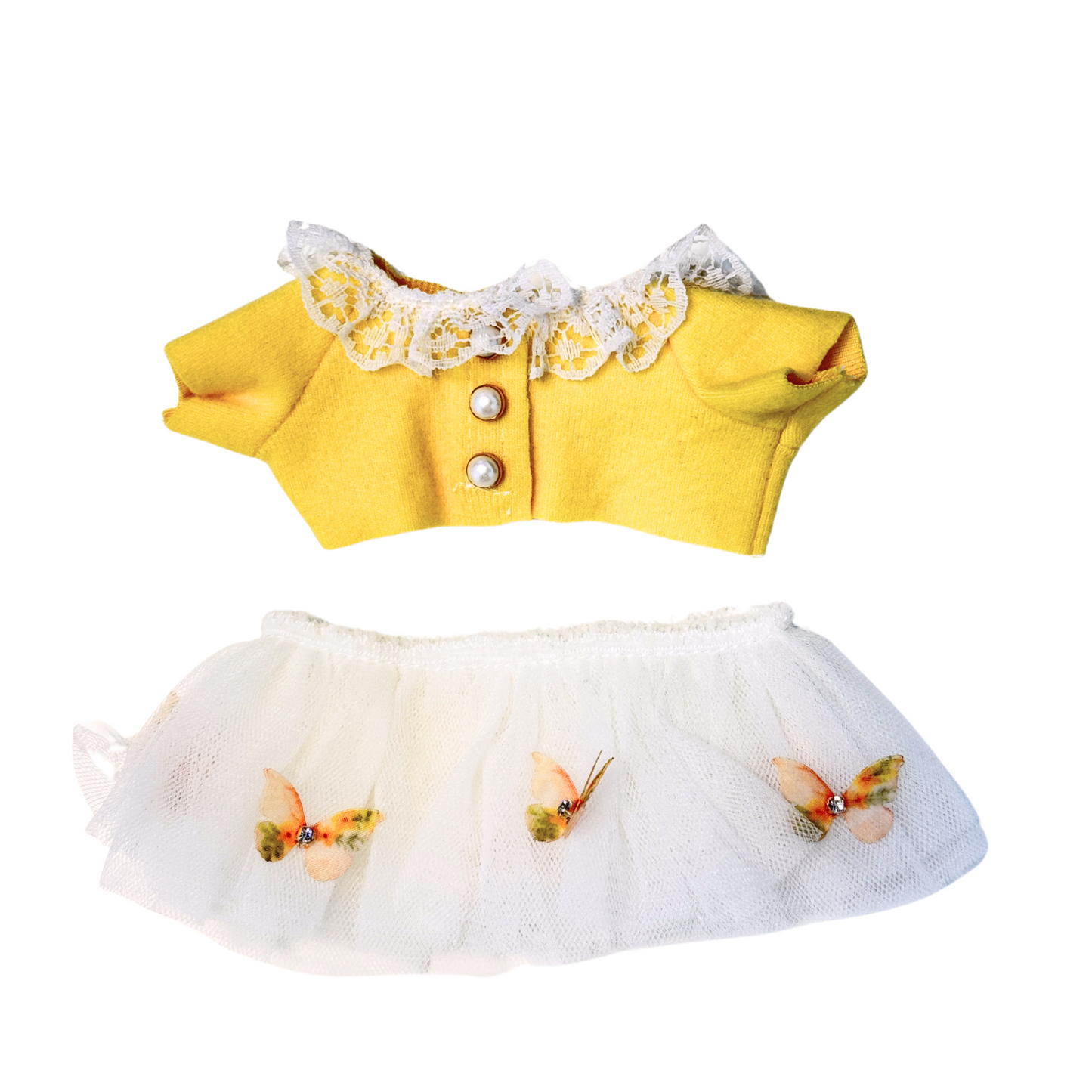 2Pcs Cardigan Mesh Skirt Outfit