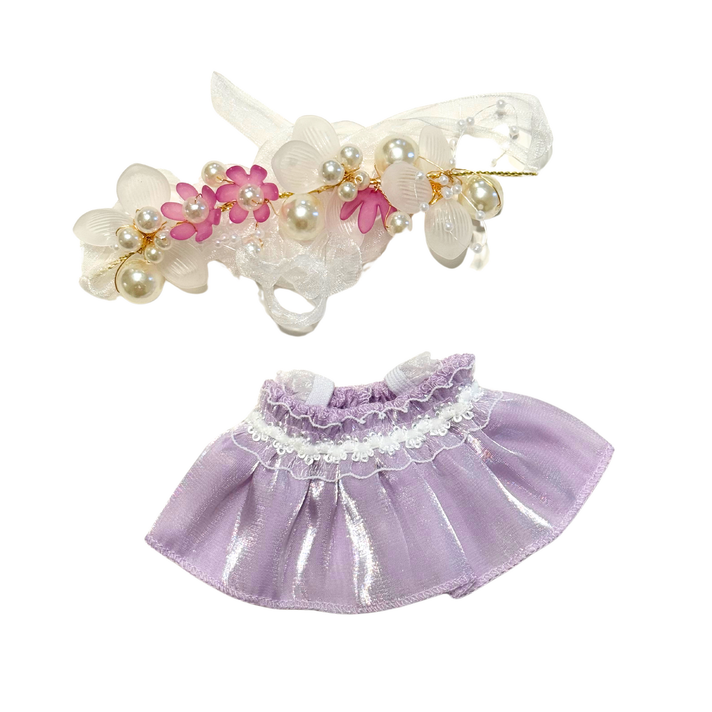 2Pcs Organza Dress Outfit