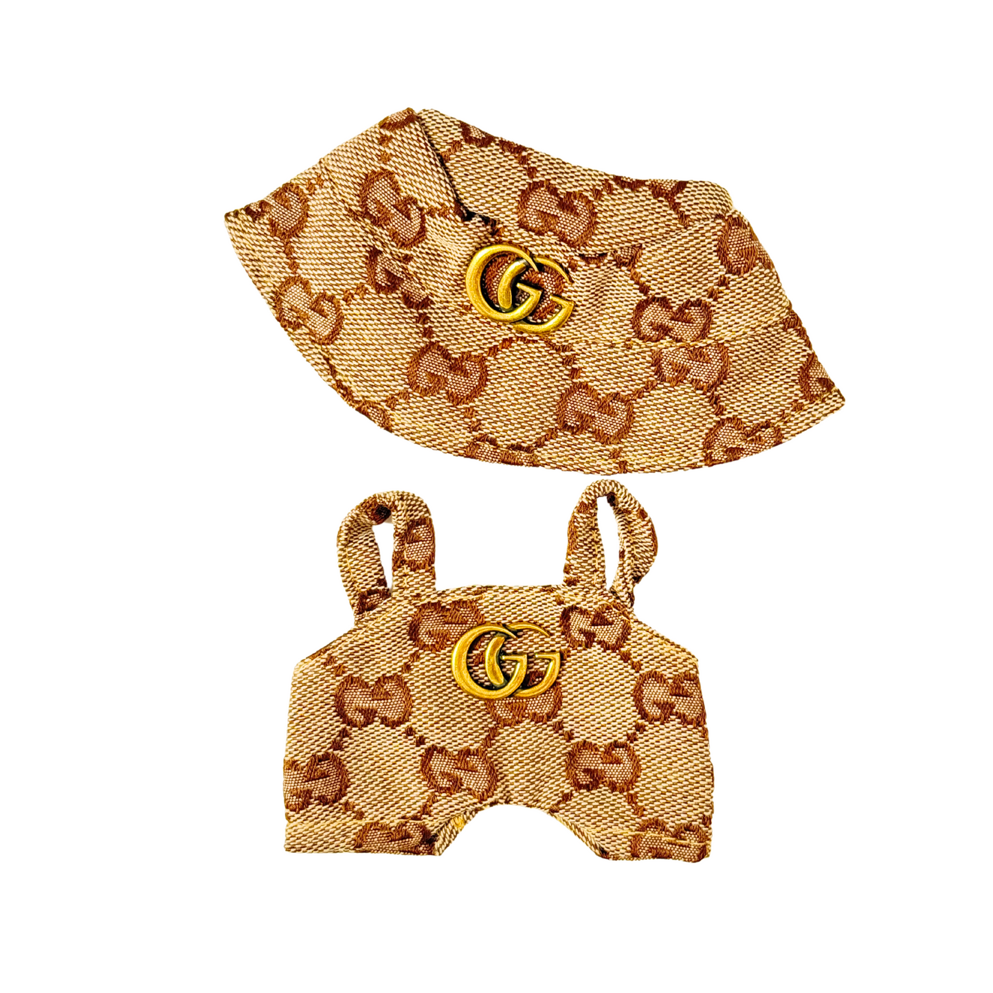 2Pcs Luxury GG Overall Outfit