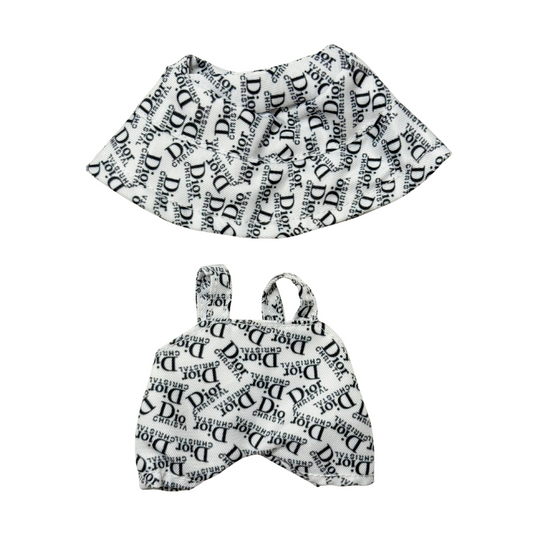 2Pcs Luxury DR Print Outfit