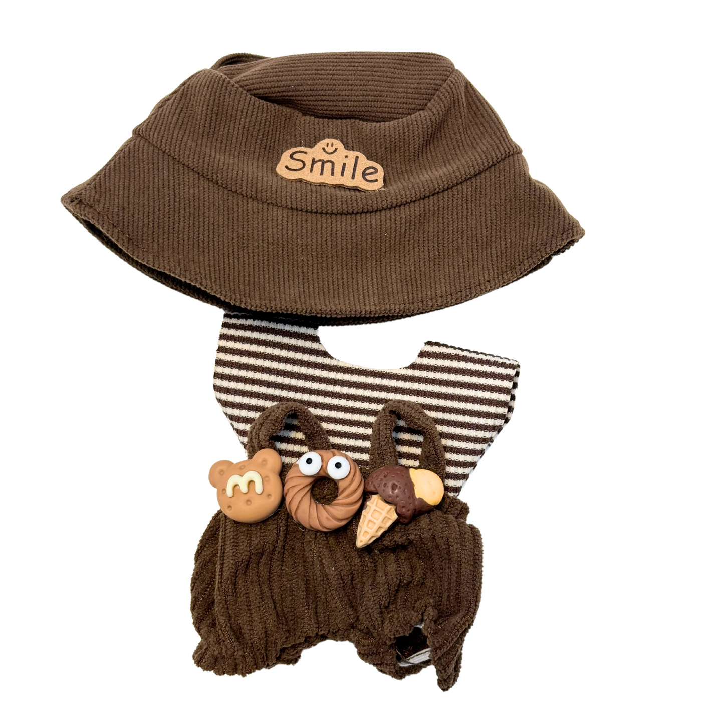 3Pcs Cookies Overall Outfit