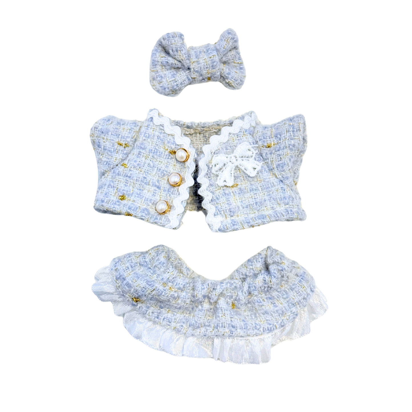 3Pcs Tweed Set Outfit