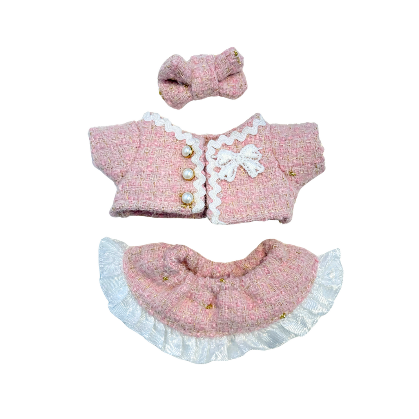 3Pcs Tweed Set Outfit