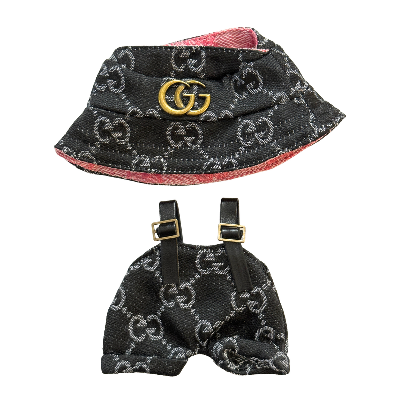 2Pcs Luxury GG Overall Outfit