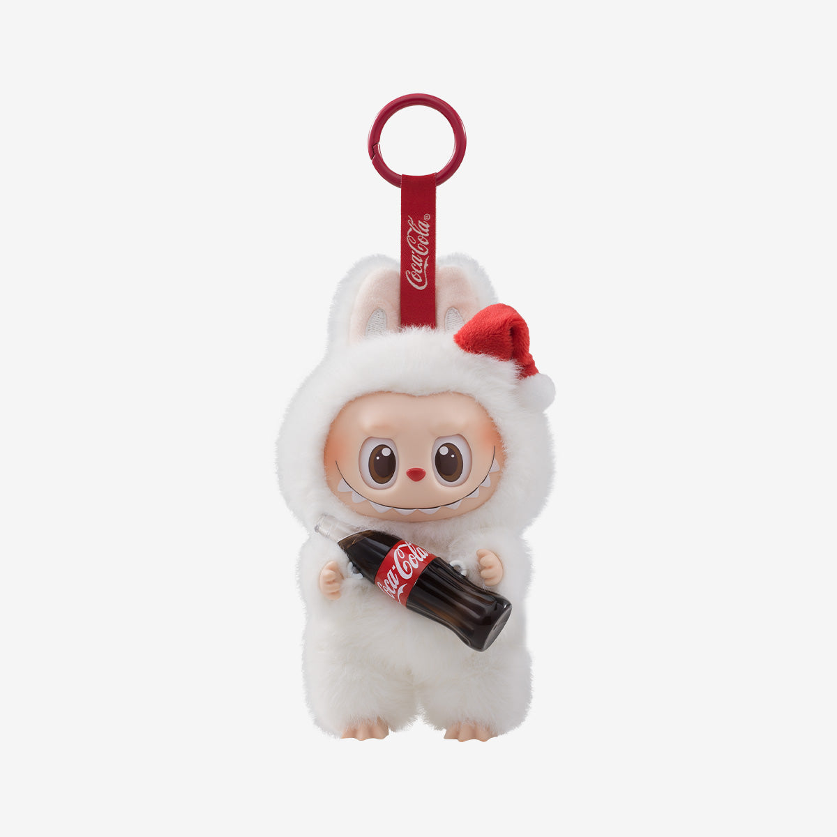 THE MONSTERS COCA-COLA SERIES-Vinyl-Face-Blind-Box - Surprise Shake - White - Red Bow - Labubu - Pop Mart - Bag Charm - Holding Glass Bottled Coca Cola