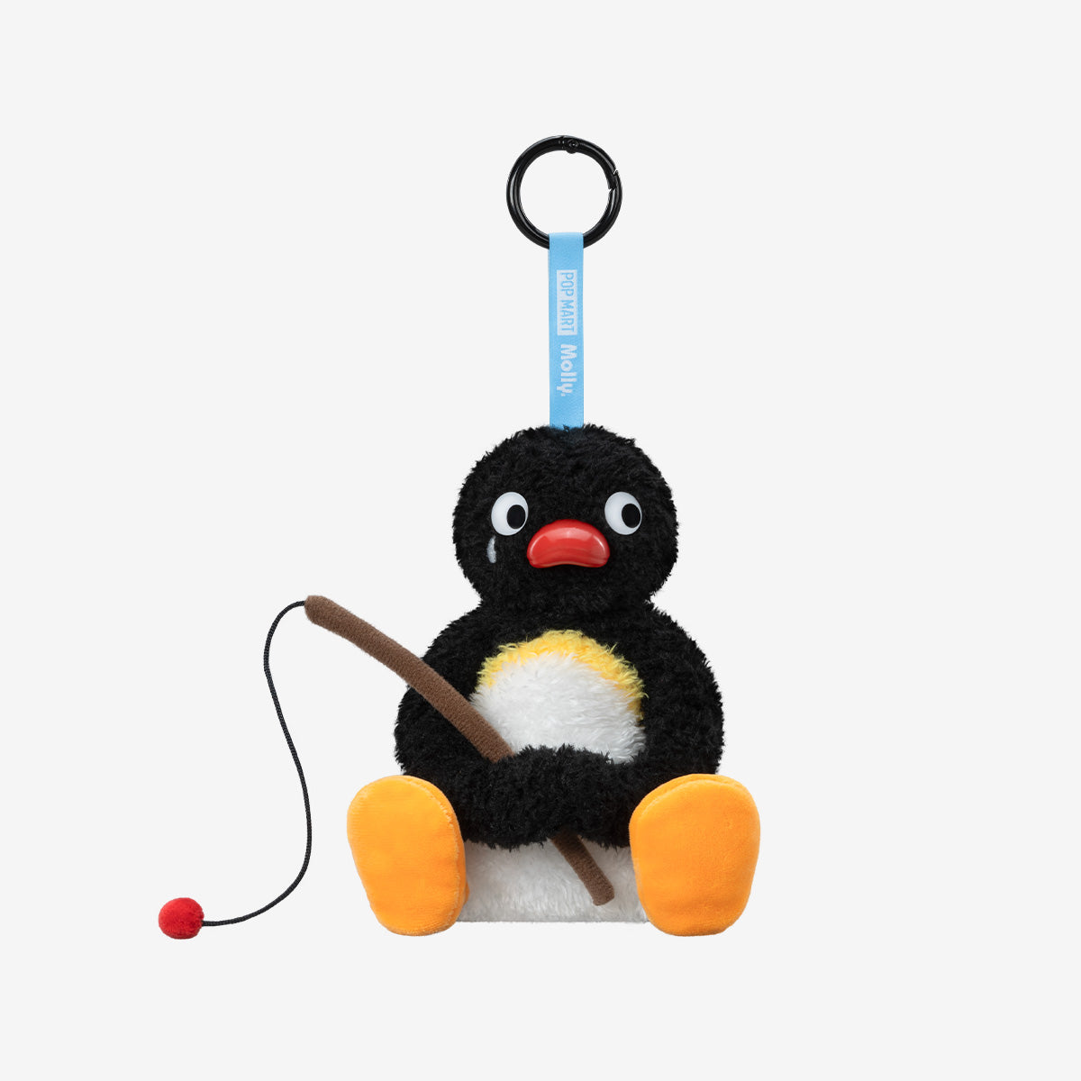Baby Molly × Pingu Happy Fishing Series-Vinyl Plush Pendant Blind Box - Where;s My Fish - Pingu Holding a Fishing Rode with a Tear From His Eye- Pop Mart - Bag Charm
