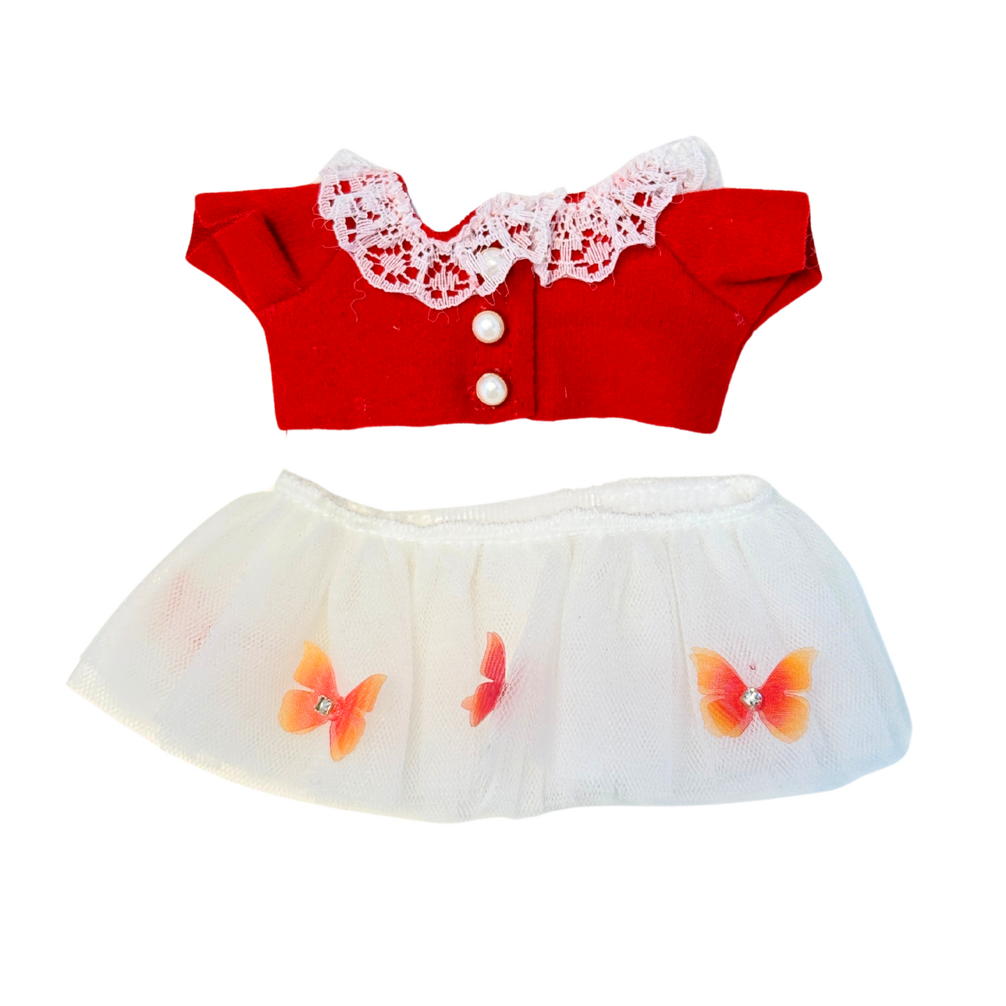 2Pcs Cardigan Mesh Skirt Outfit