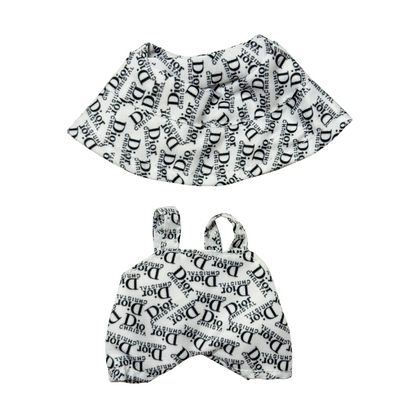 2Pcs Luxury DR Print Outfit