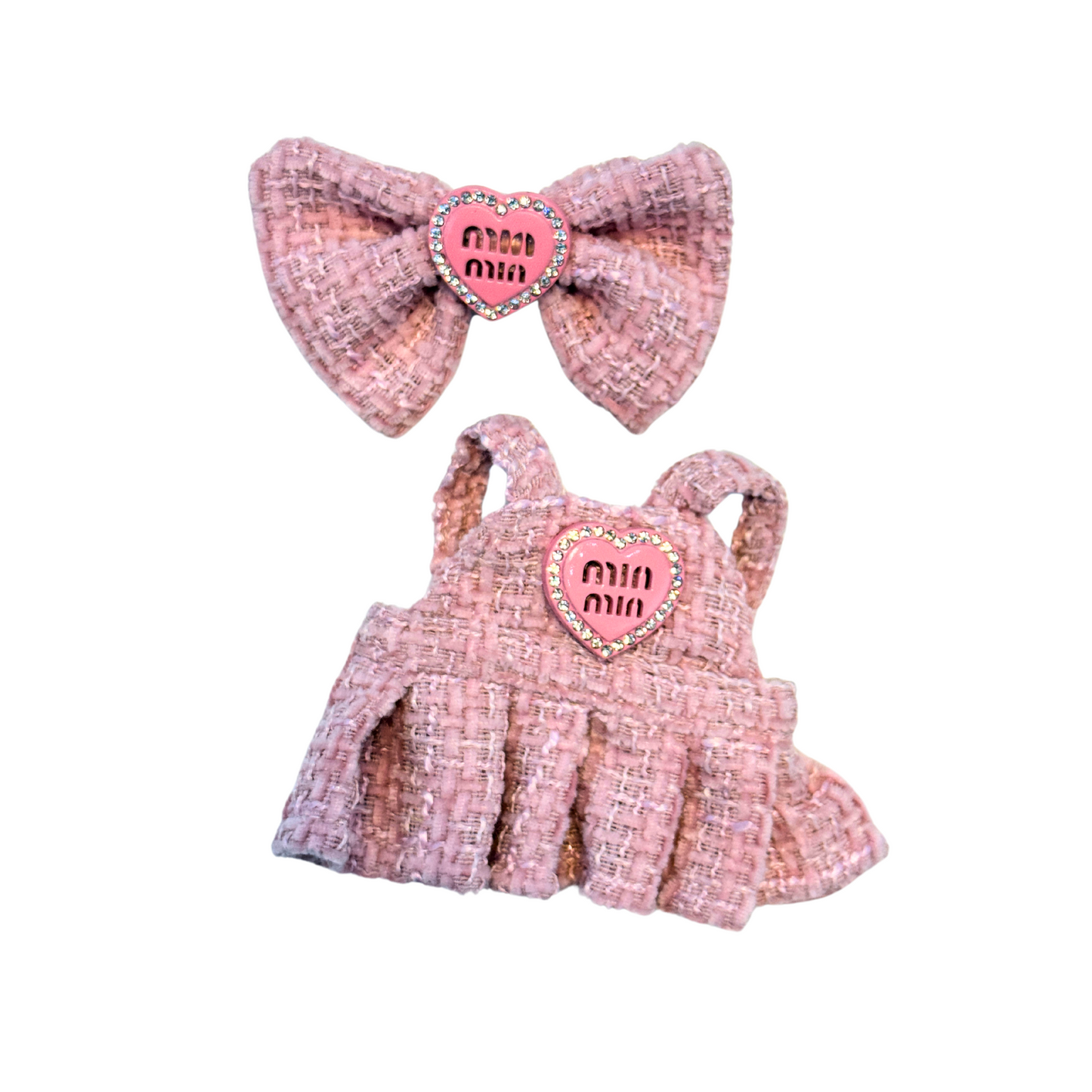 2Pcs MM Tweed Dress Outfit