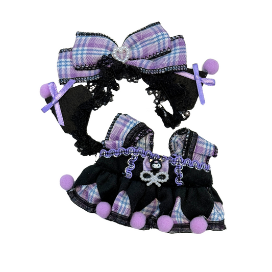 2Pcs Purple Kuromi Costume