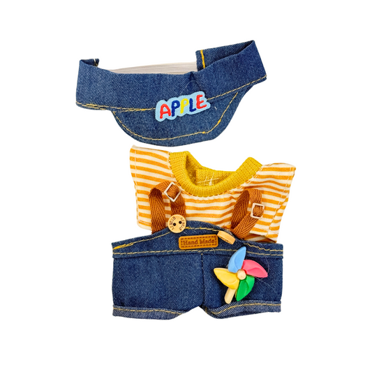 3Pcs Suspender Denim Outfit