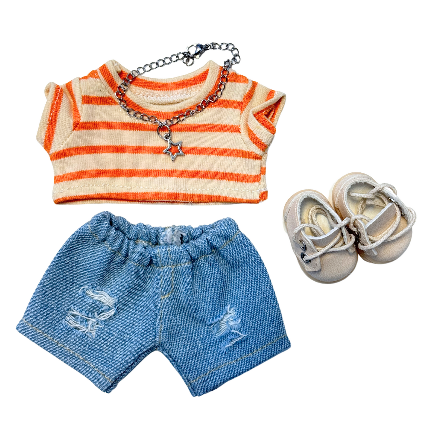 4Pcs Stripped Tee Outfit