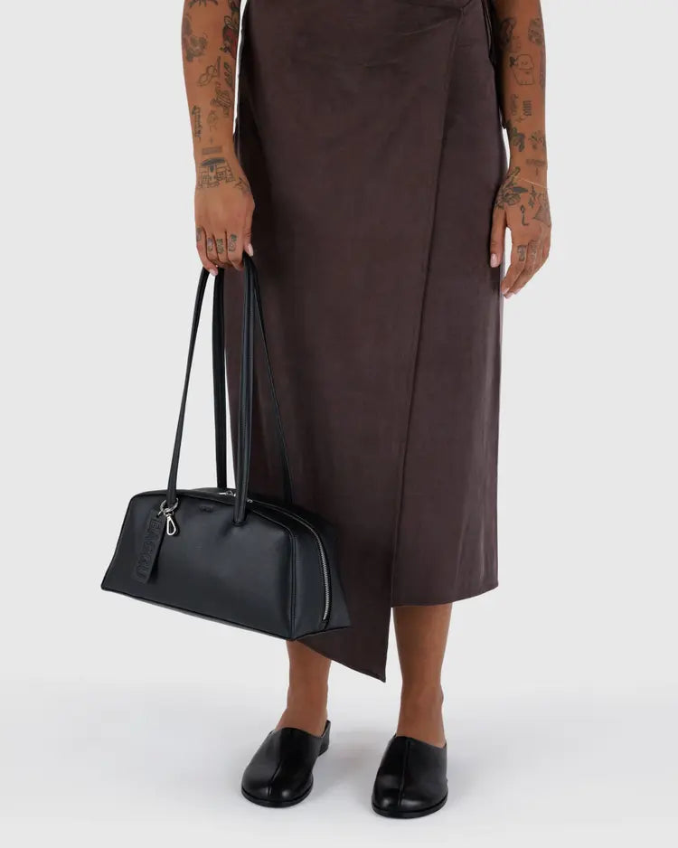 Recycled Leather Bowler Bag