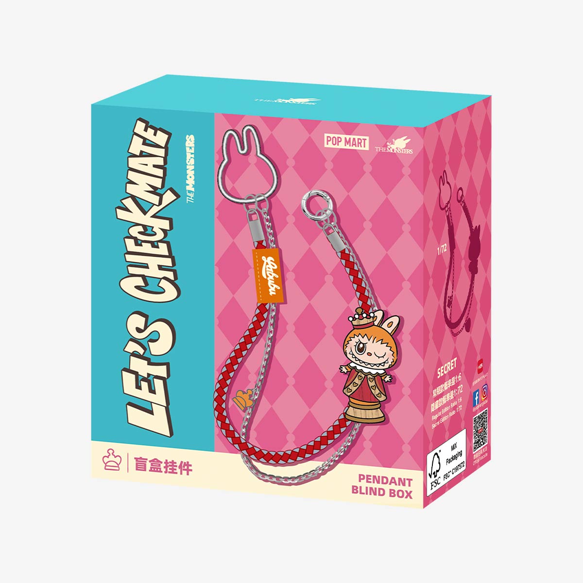 THE MONSTERS Let's Checkmate Series-Pendant Blind Box - Bag Chain- Labubu - Pop Mart - Bag Charm 