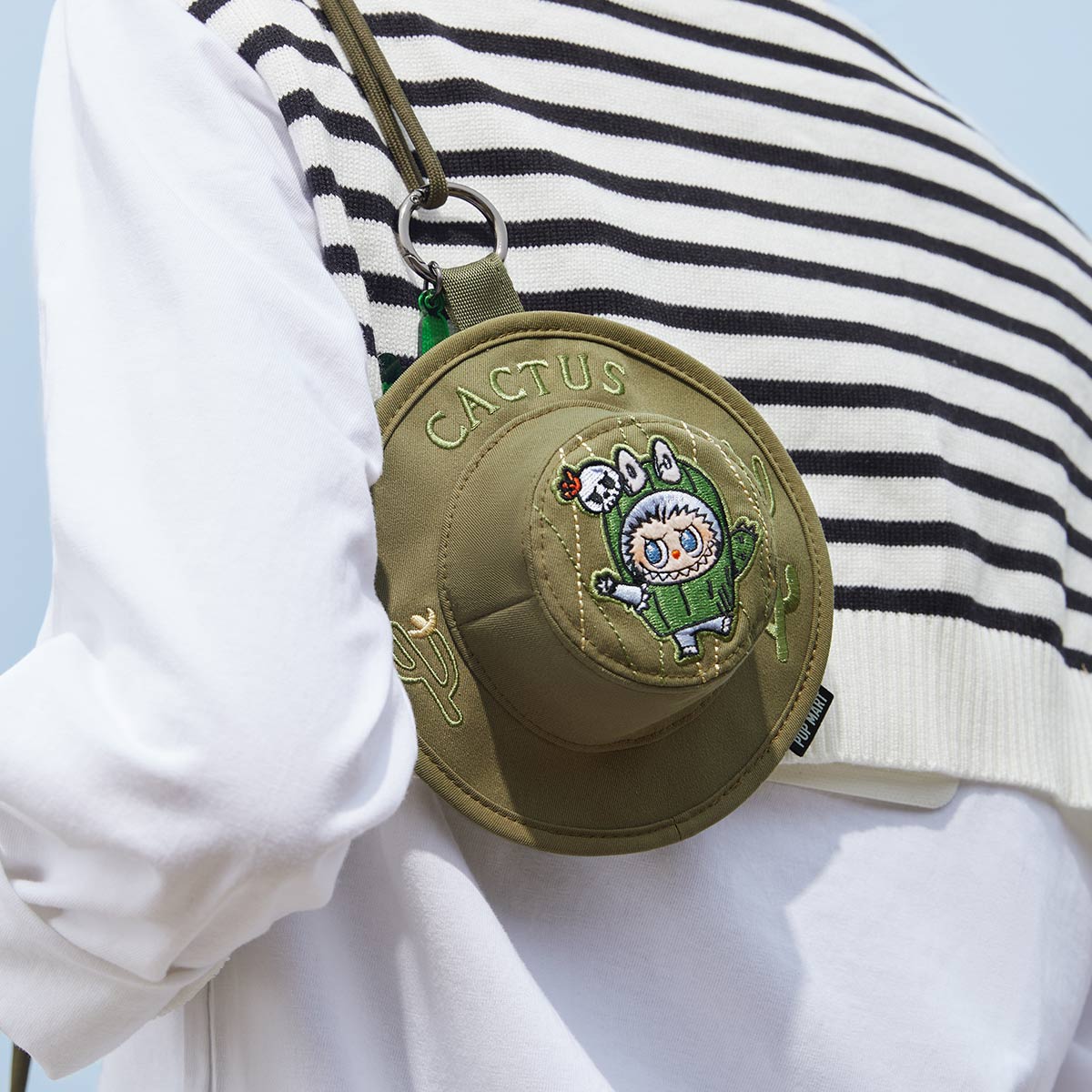 THE MONSTERS FALL IN WILD SERIES - Bucket Hat Mini Bag Blind Box - Cactus - Army Green - Labubu - Pop Mart - Bag Charm