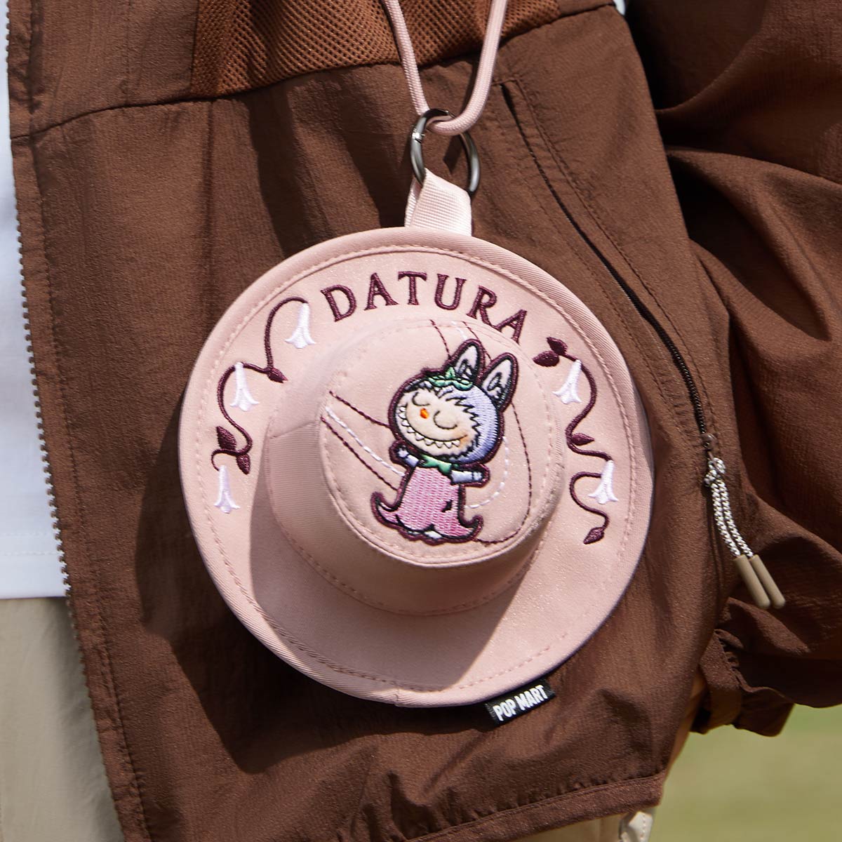 THE MONSTERS FALL IN WILD SERIES - Bucket Hat Mini Bag Blind Box - Datura - Pink - Labubu - Pop Mart - Bag Charm