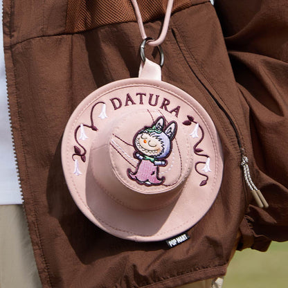 THE MONSTERS FALL IN WILD SERIES - Bucket Hat Mini Bag Blind Box - Datura - Pink - Labubu - Pop Mart - Bag Charm