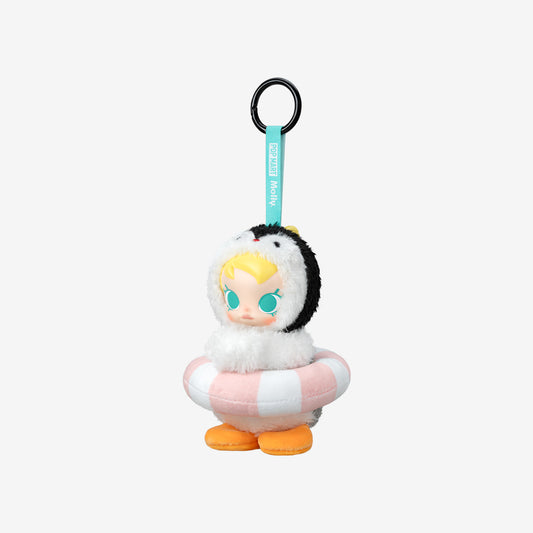 Baby Molly × Pingu Happy Fishing Series-Vinyl Plush Pendant Blind Box - Don't Wanna Go Home - Baby Molly in Penguin Suit - Life Saver - Pop Mart - Bag Charm