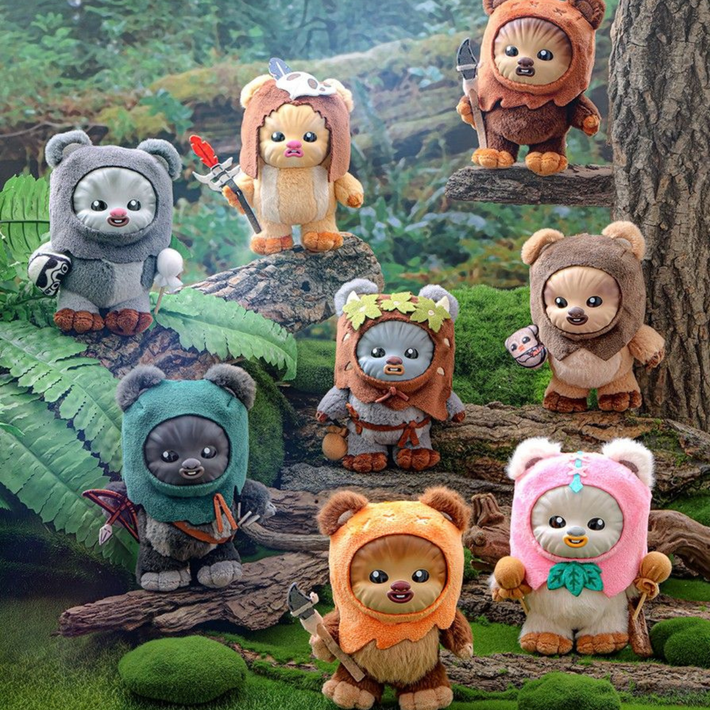 Hot Toys Cosbi Star Wars Ewoks Plush Keychain Collection