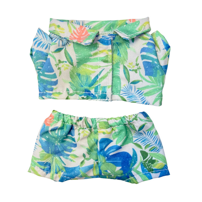 2Pcs Tropical Print Outfit