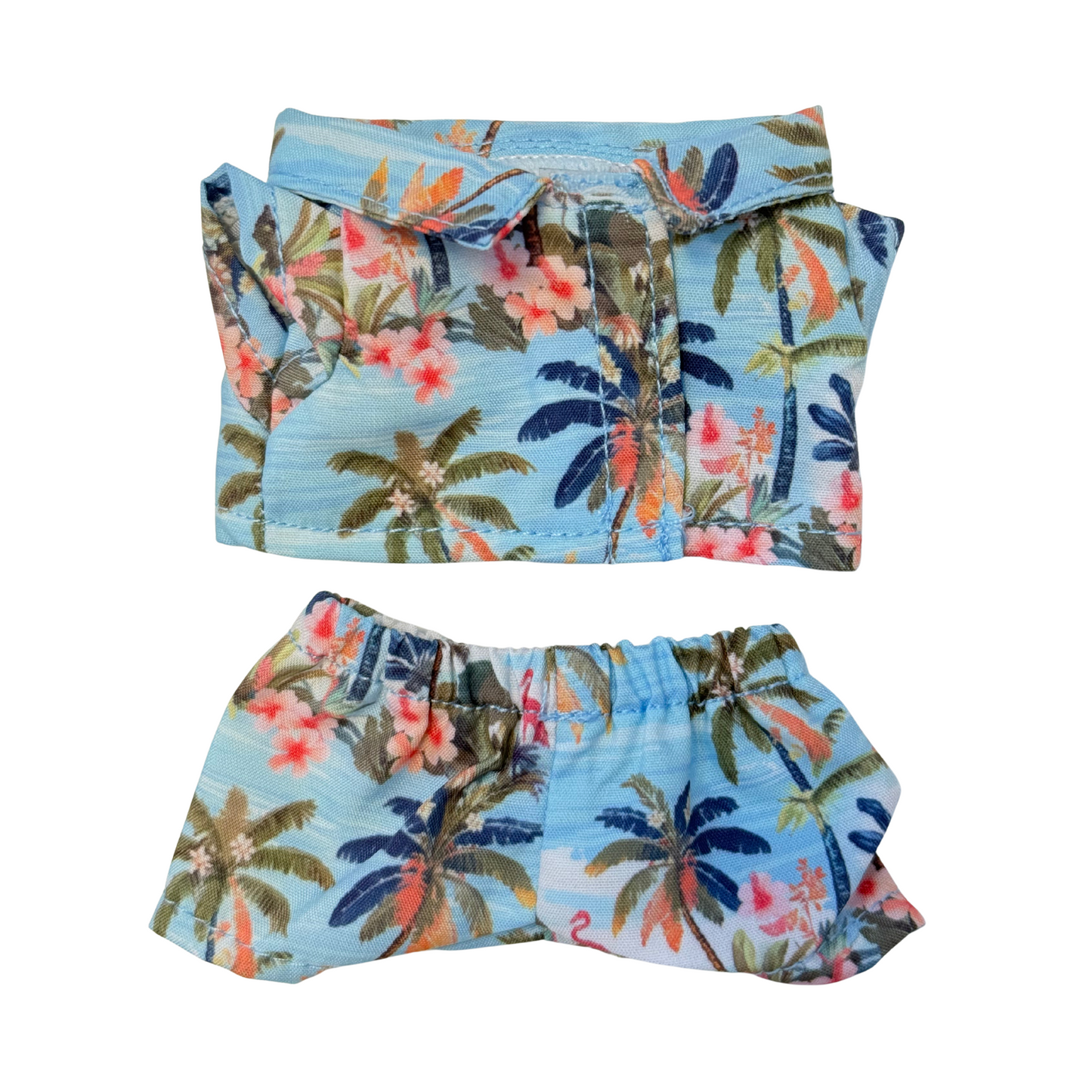 2Pcs Tropical Print Outfit