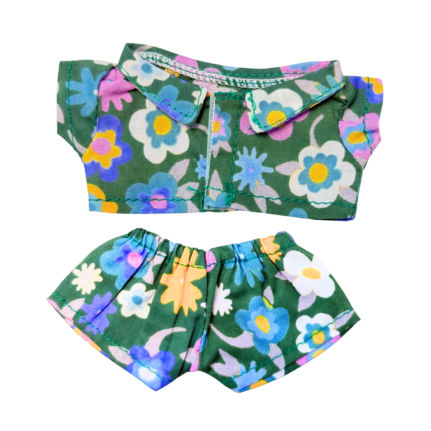 2Pcs Floral Print Outfit