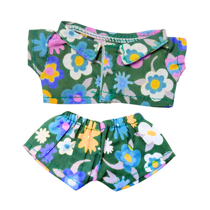 2Pcs Floral Print Outfit