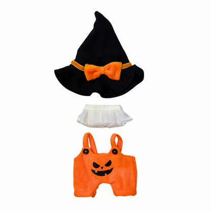 3Pcs Pumpkin Overalls Costume