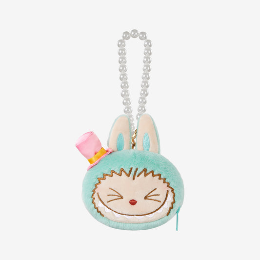 THE MONSTERS Party Series - Reversible Plush - Labubu - Turquoise - Pop Mart - Bag Charm - Pearl Chain