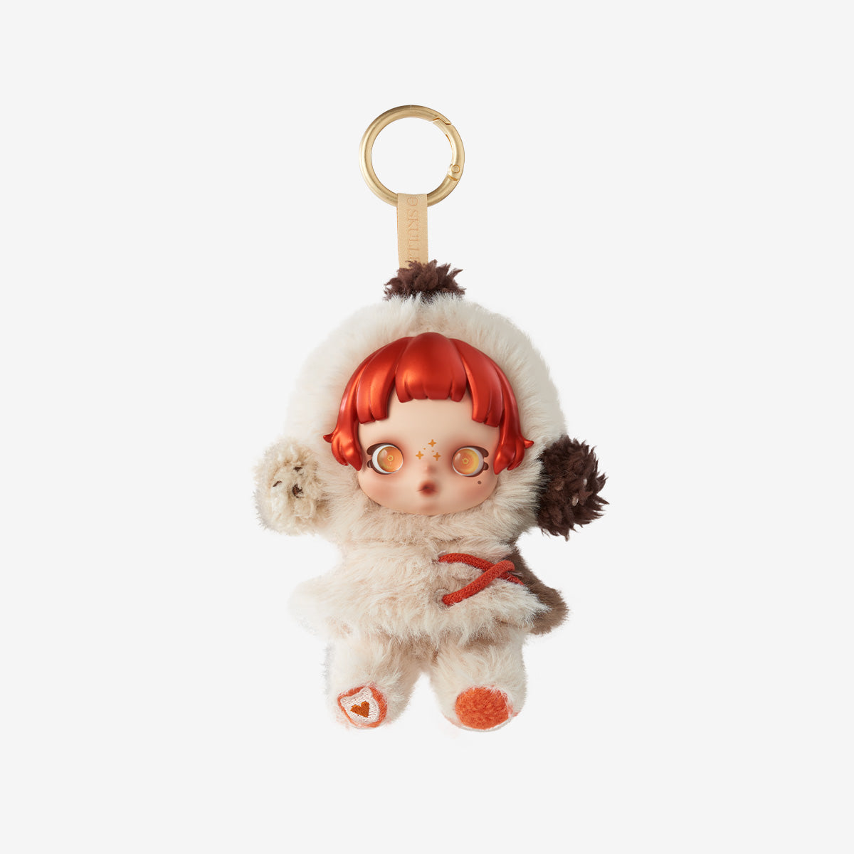 SKULLPANDA Winter Symphony Series Plush - Ode De Cocoa - Cream - Pop Mart - Bag Charm