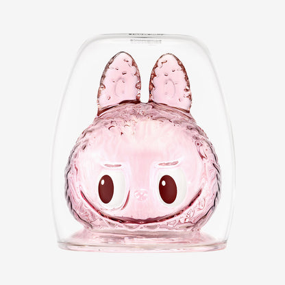 THE MONSTERS CHEERS ! SERIES-Double-Walled Glass Blind Box - Romance - Labubu - Pop Mart - Pink